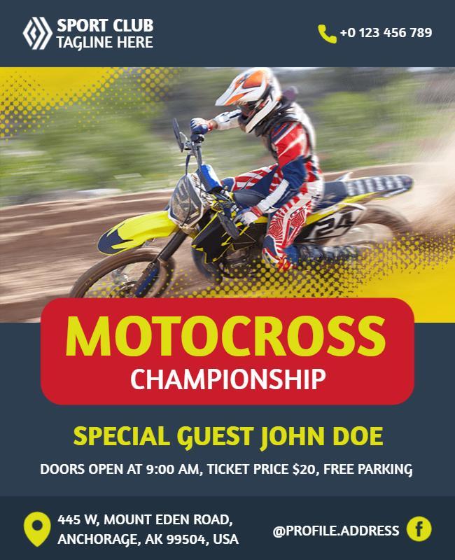 Motocross Championship Event Flyer Template