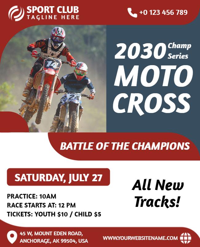 Motocross Championship Event Flyer Template