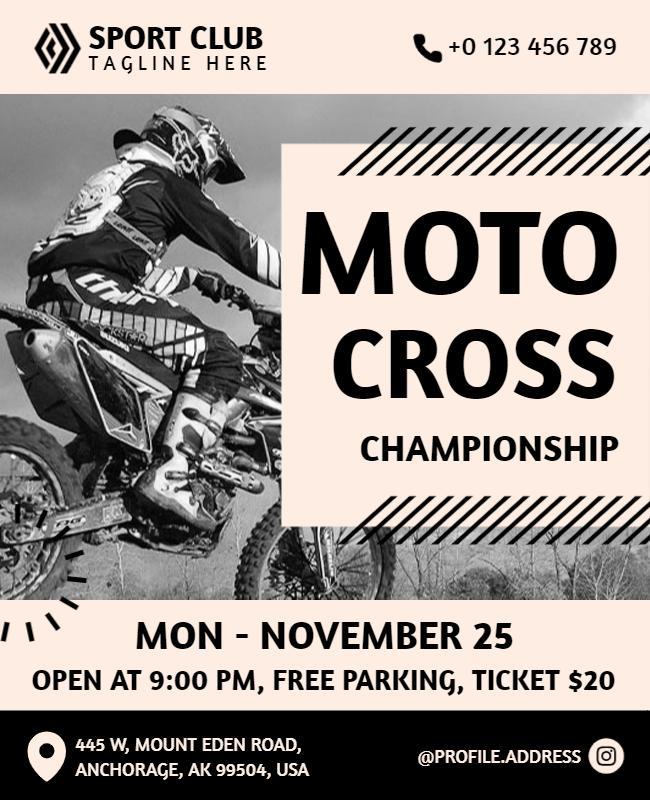 Motocross Championship Event Flyer Template