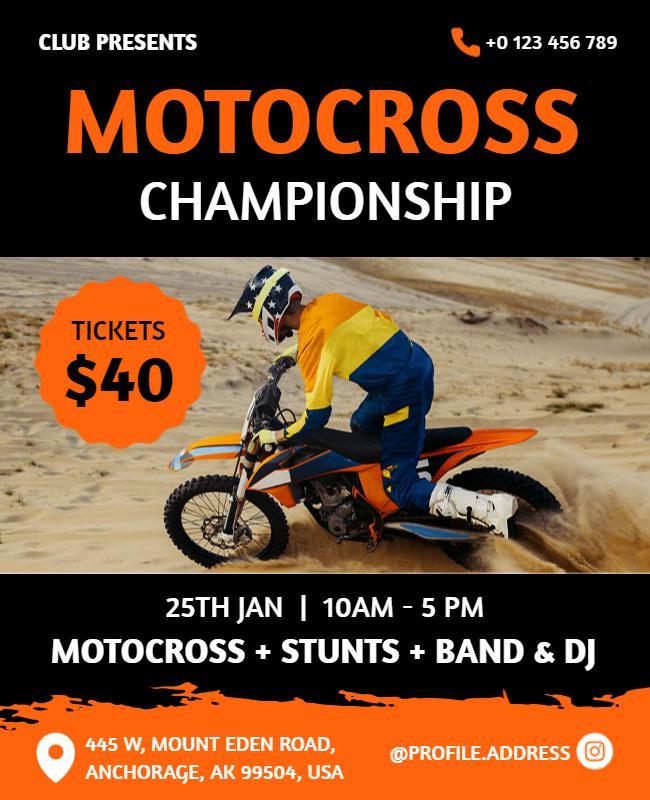 Motocross Championship Event Flyer Template