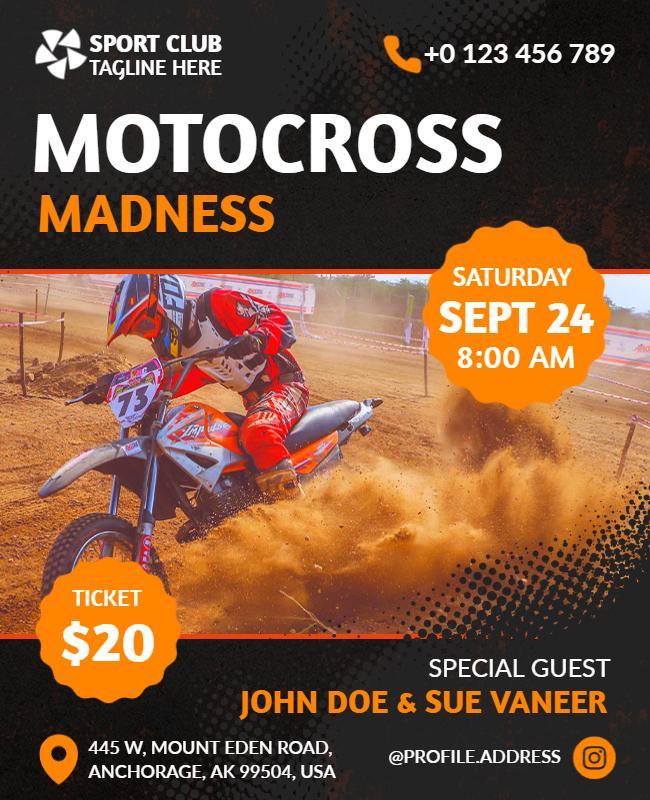 Motocross Racing Event Flyer Template