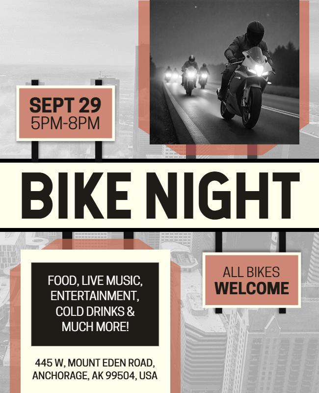 Motorcycle Bike Night Event Flyer Template