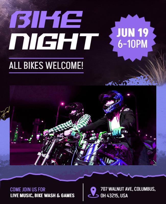 Motorcycle Bike Night Event Flyer Template