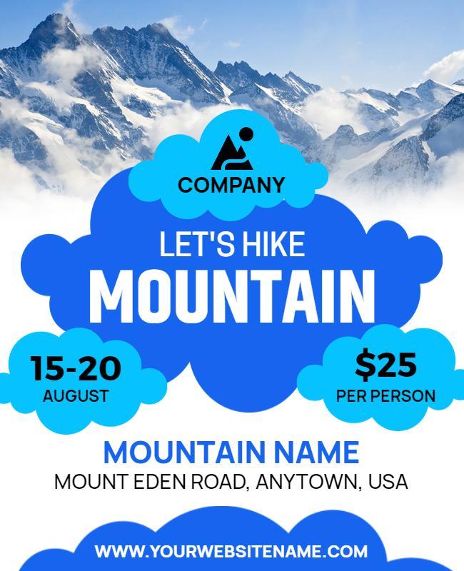 Mountain Hiking Adventure Event Flyer Template