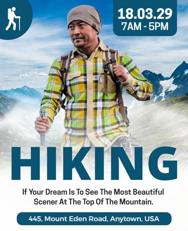 Mountain Hiking Adventure Event Flyer Template