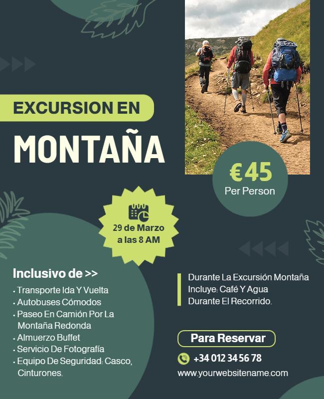 Mountain Hiking Adventure Excursion Flyer Template