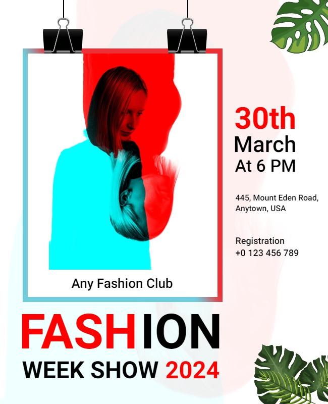 Multi Color Fashion Show Poster Template