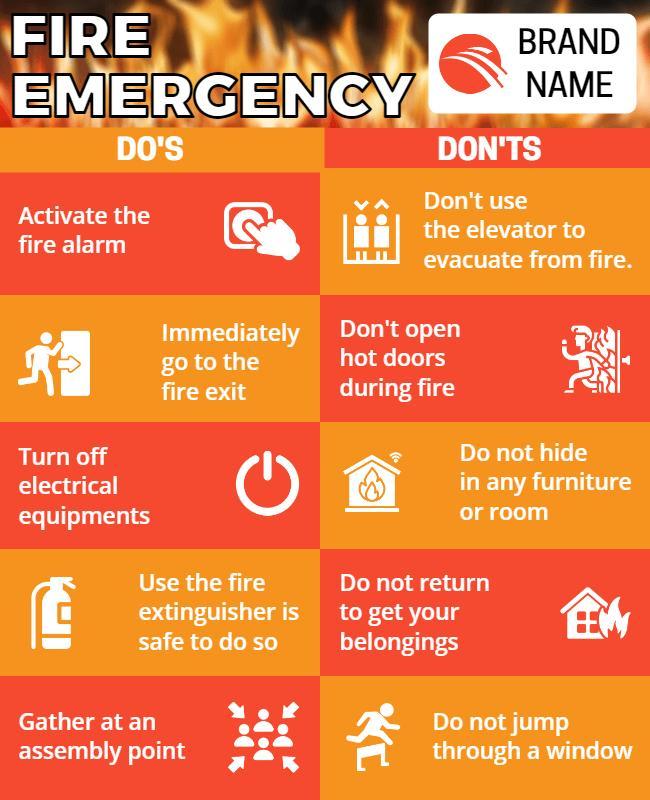 Multi Color Fire Safety Poster Template