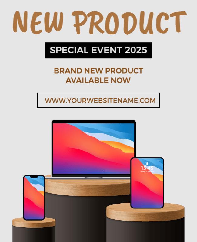 Multi Color Phone Product Poster Template