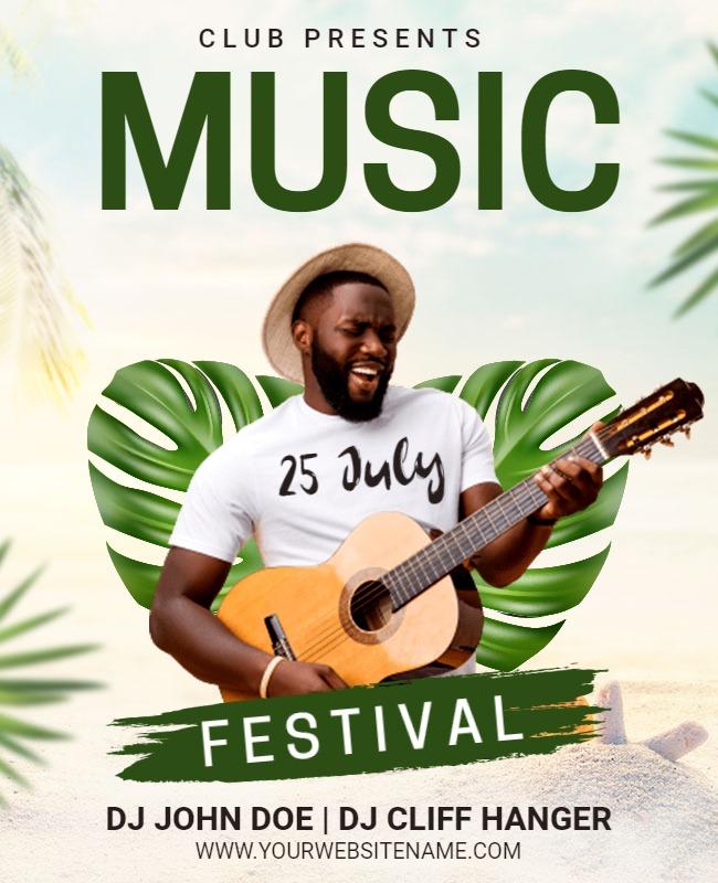 Music Festival 3d Flyer Template