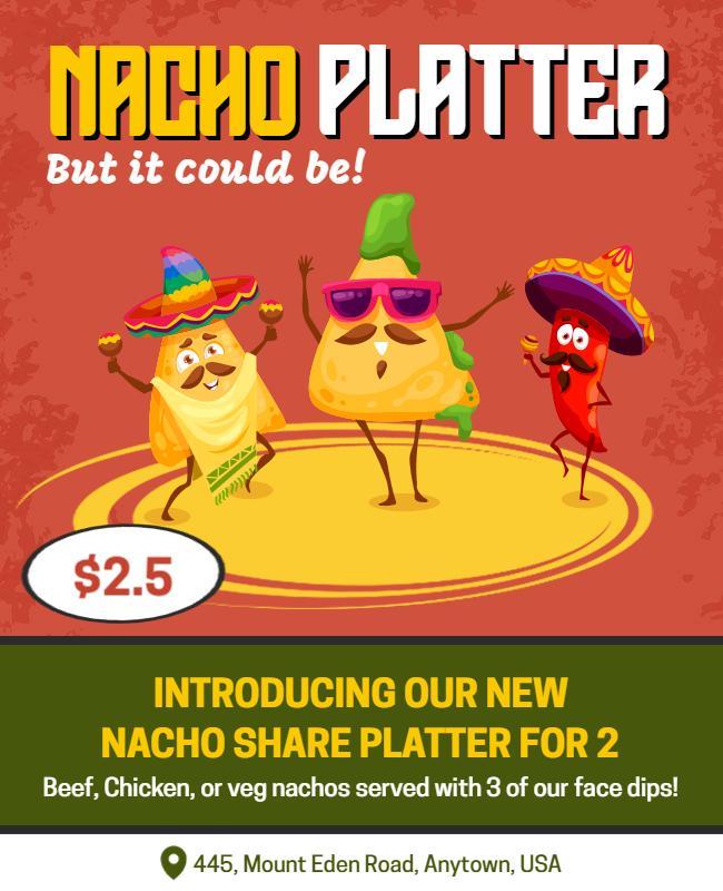 Nacho Platter Promotional Flyer Template