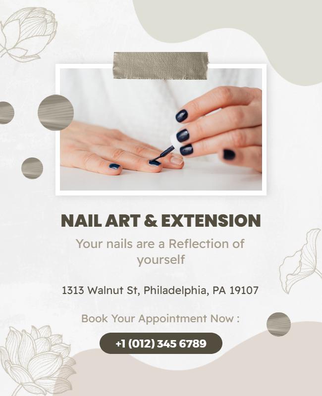 Nail Art and Extension Promotion Flyer Template