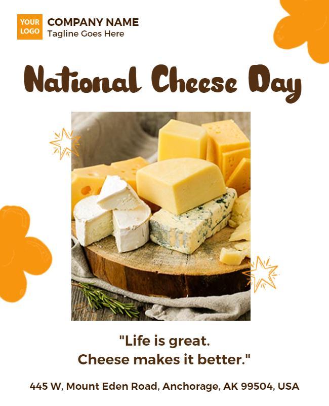 National Cheese Day Celebration Flyer Template