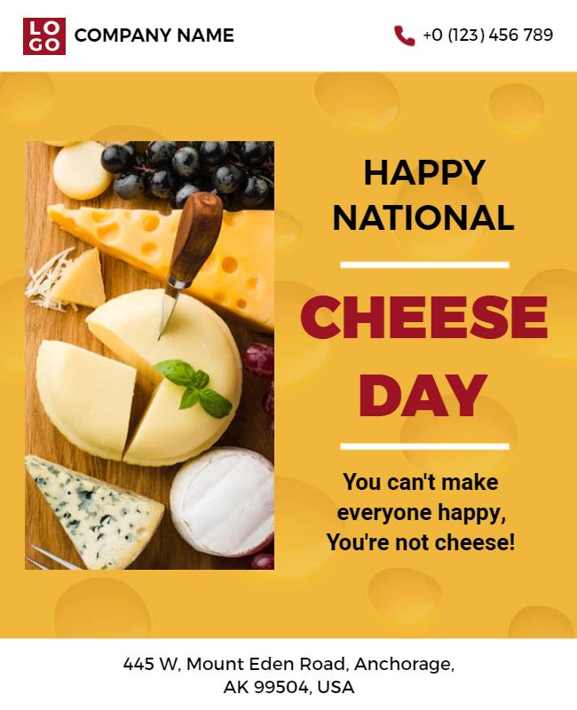 National Cheese Day Celebration Flyer Template