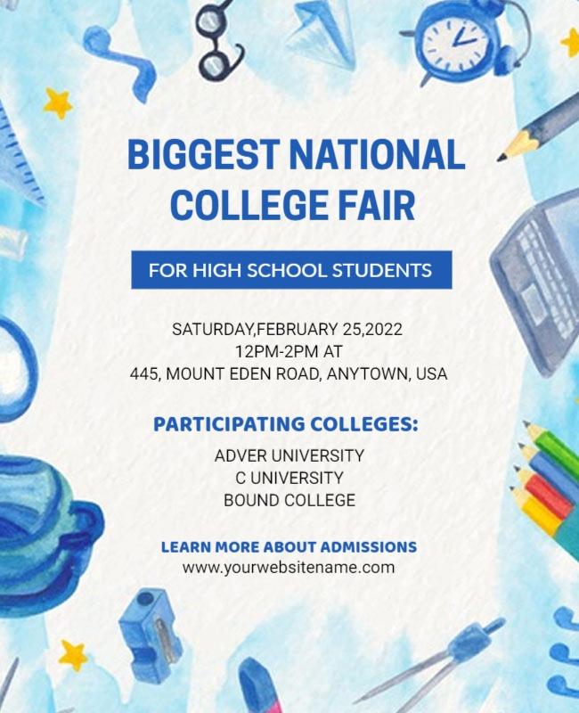 National College Fair Event Flyer Template