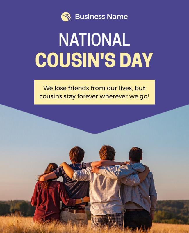 National Cousins Day Celebration Flyer Template