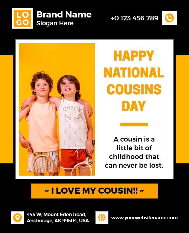 National Cousins Day Celebration Flyer Template