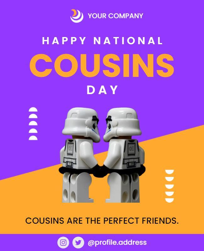 National Cousins Day Celebration Flyer Template