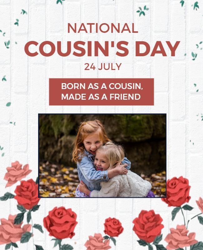 National Cousins Day Celebration Flyer Template