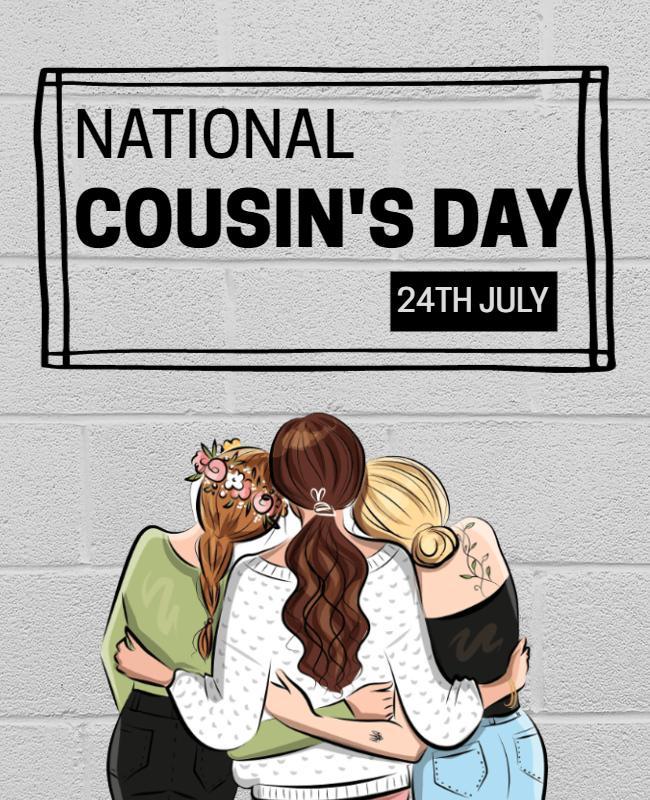 National Cousins Day Celebration Flyer Template