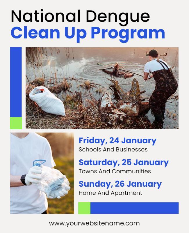 National Dengue Clean Up Program Flyer Template