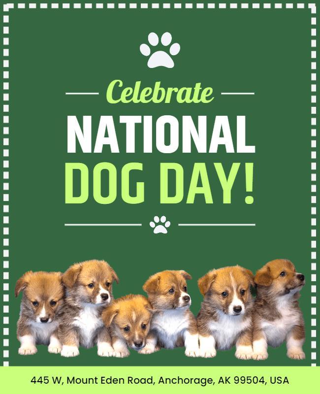 National Dog Day Celebration Event Flyer Template