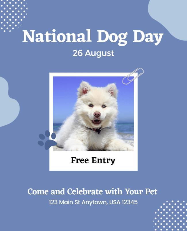 National Dog Day Celebration Event Flyer Template