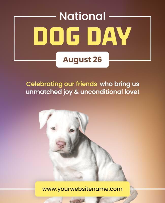 National Dog Day Celebration Flyer Template