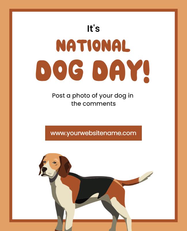 National Dog Day Celebration Flyer Template