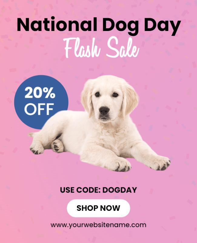 National Dog Day Discount Event Flyer Template