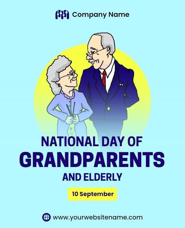 National Grandparents and Elderly Day Celebration Flyer Template