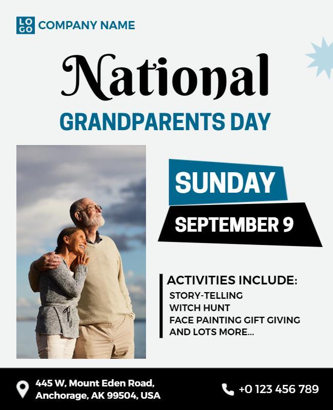 National Grandparents Day Celebration Flyer Template