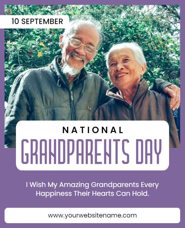 National Grandparents Day Celebration Flyer Template