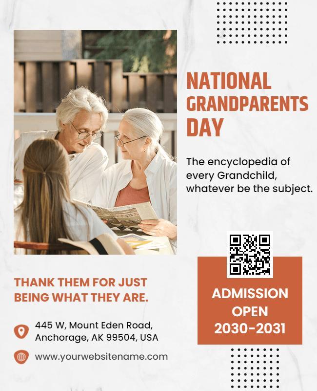 National Grandparents Day Celebration Flyer Template