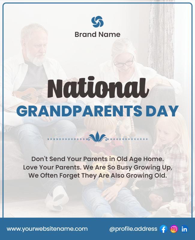 National Grandparents Day Celebration Flyer Template