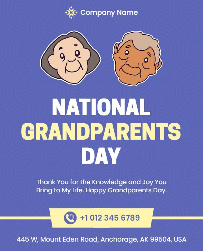 National Grandparents Day Celebration Flyer Template