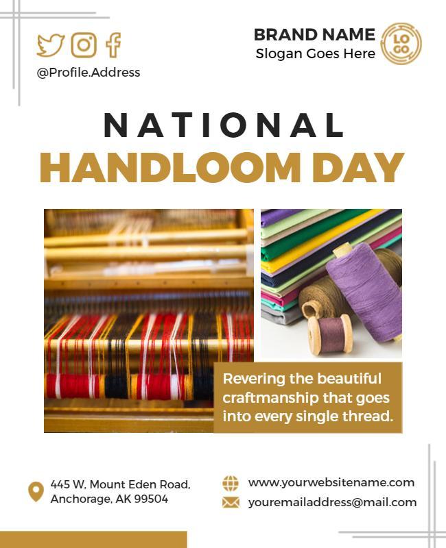 National Handloom Day Celebration Flyer Template