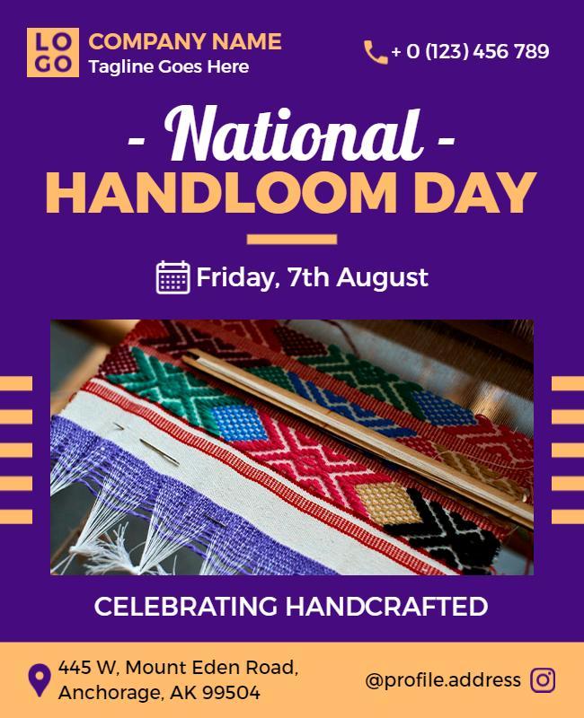 National Handloom Day Celebration Flyer Template