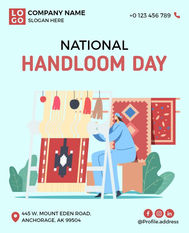 National Handloom Day Celebration Flyer Template