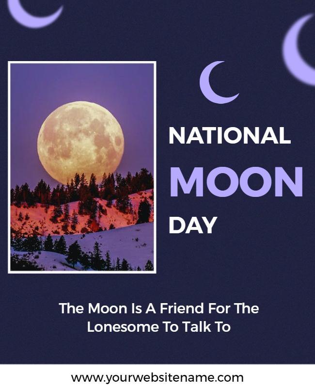 National Moon Day Celebration Flyer Template