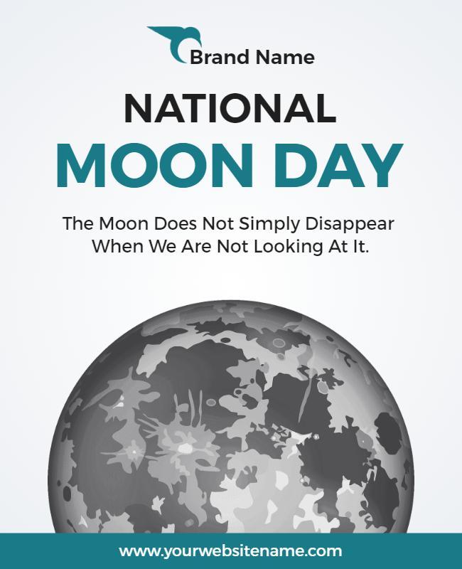 National Moon Day Celebration Flyer Template