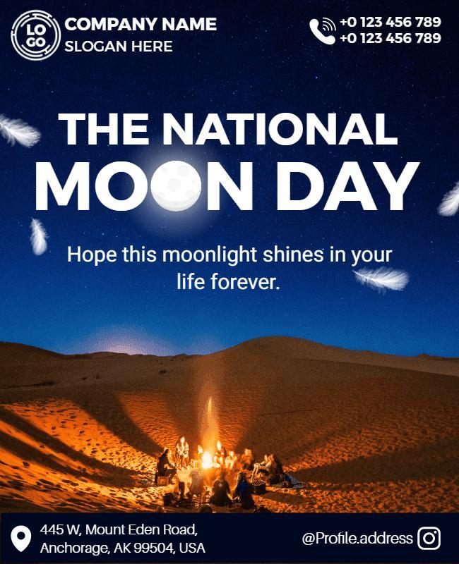 National Moon Day Celebration Flyer Template