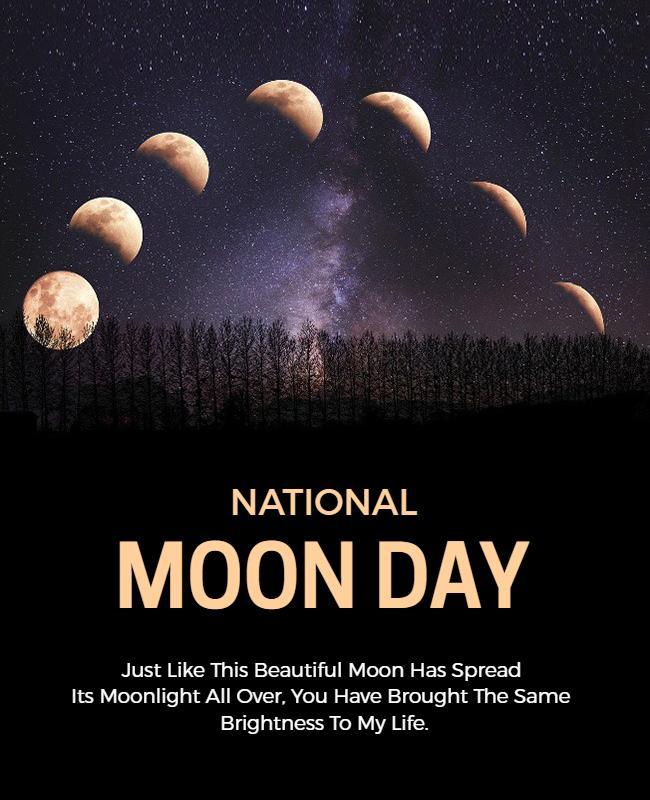 National Moon Day Celebration Flyer Template