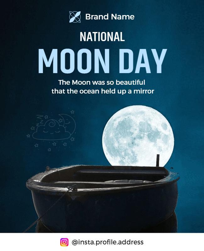 National Moon Day Celebration Flyer Template