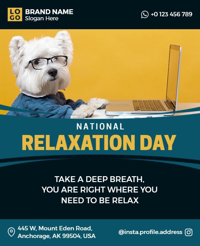 National Relaxation Day Event Flyer Template