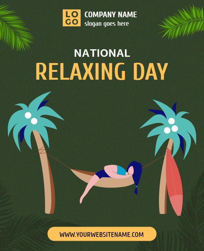 National Relaxing Day Event Flyer Template