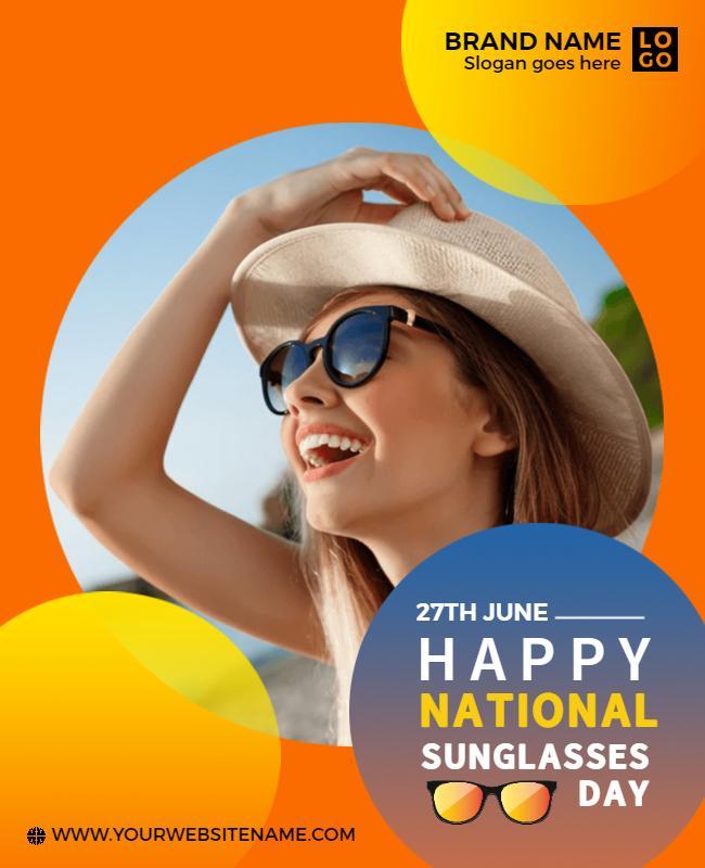 National Sunglasses Day Celebration Flyer Template