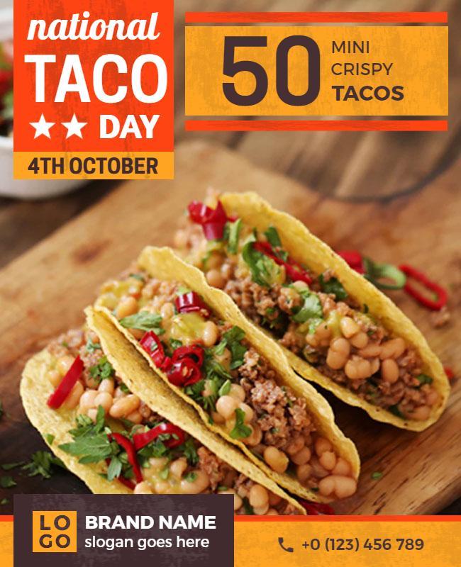 National Taco Day Celebration Flyer Template