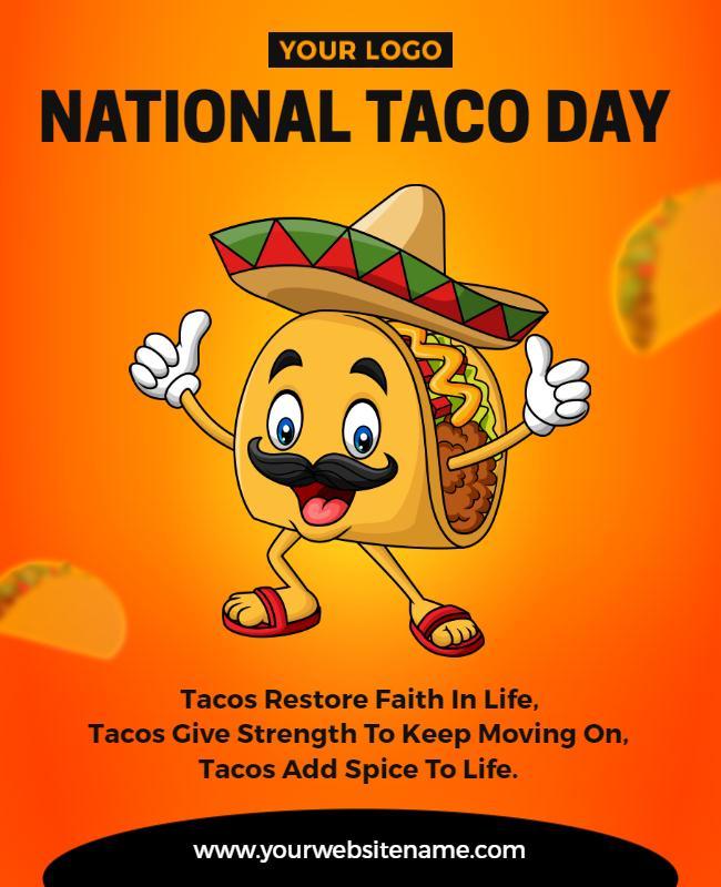 National Taco Day Celebration Flyer Template