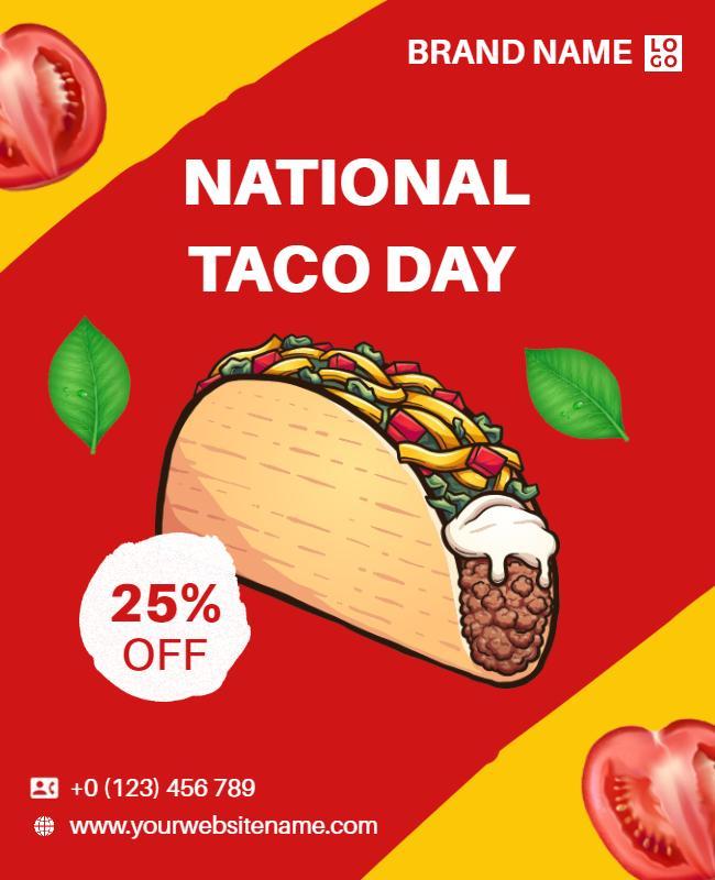 National Taco Day Promotion Flyer Template